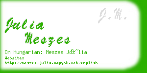 julia meszes business card